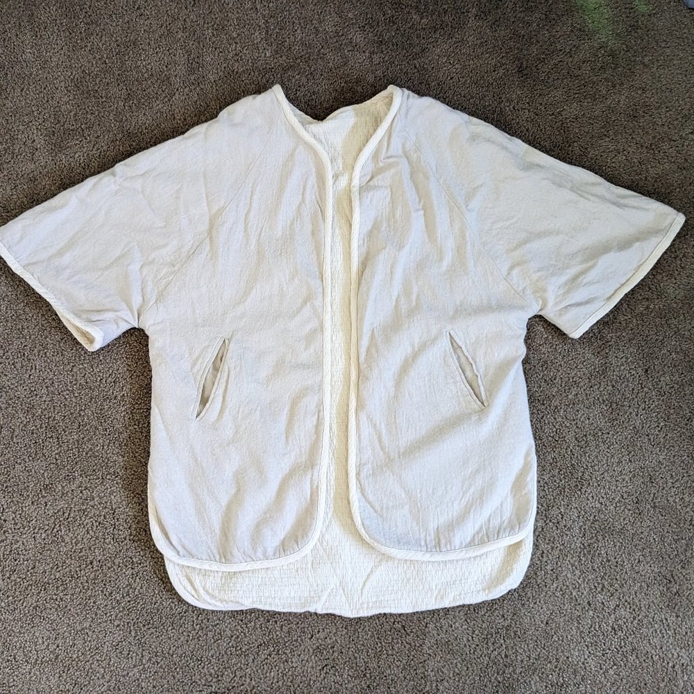 Black Crane REVERSIBLE jacket/sweater/house coat // flexible sizing